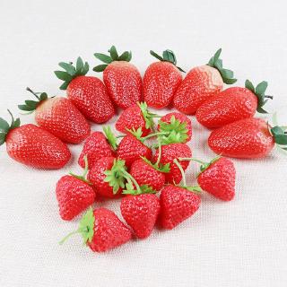 Mô hình quả dâu nhân tạo dùng để làm đạo cụ trang trí dễ thương