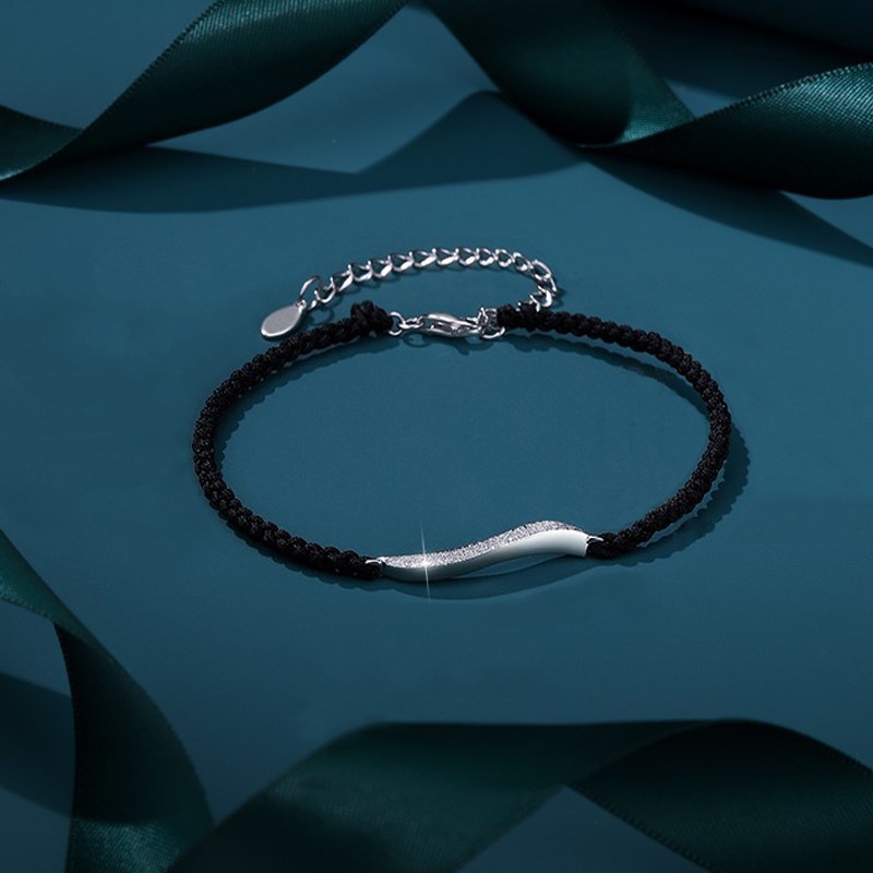 Vòng Tay Dây Bện Mặt Sóng Đơn Giản Thời Trang Cho Cặp Đôi