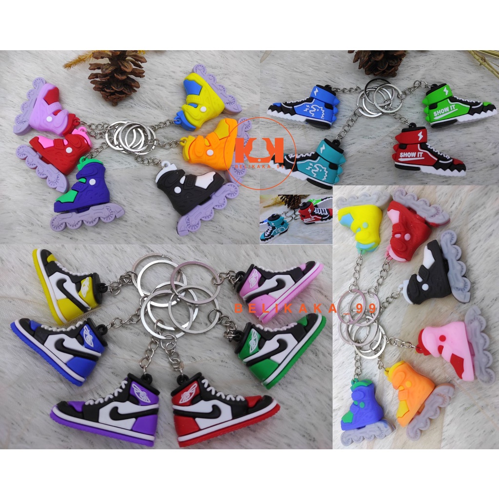 Móc Khóa Hình Giày Thể Thao NIKE 3D Độc Đáo Giày Thể Thao NIKE Có Bánh Xe Thời Trang Năng Động