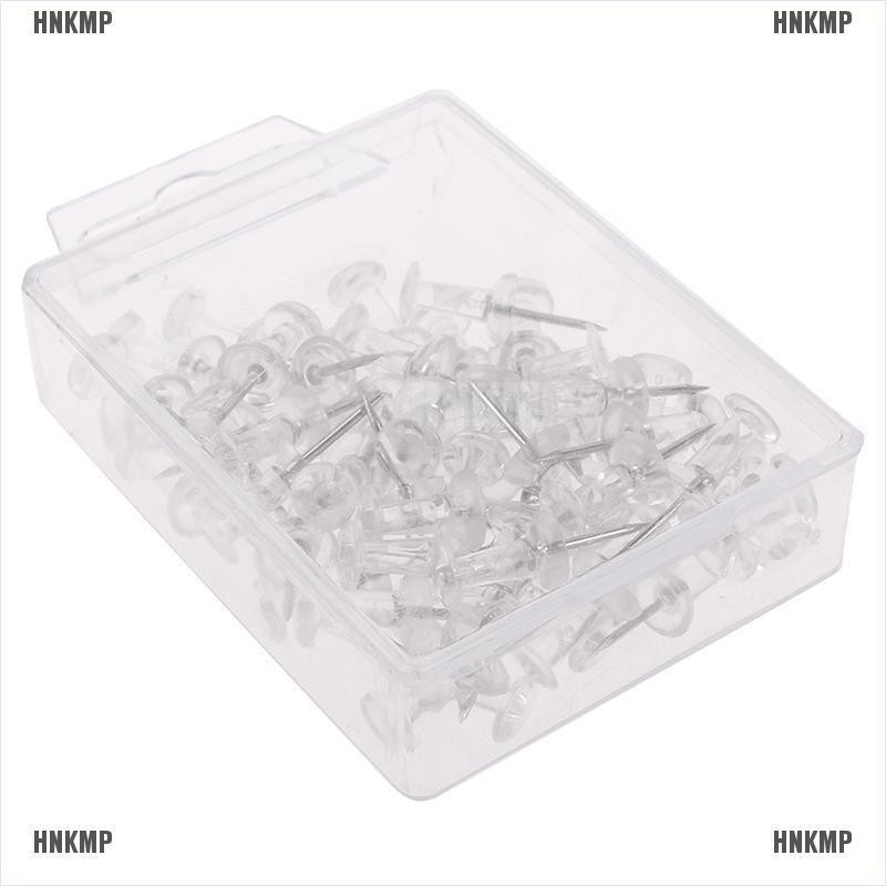 Set 50 đinh ghim bằng nhựa trong suốt thông dụng