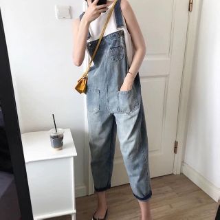 Quần yếm jean nữ