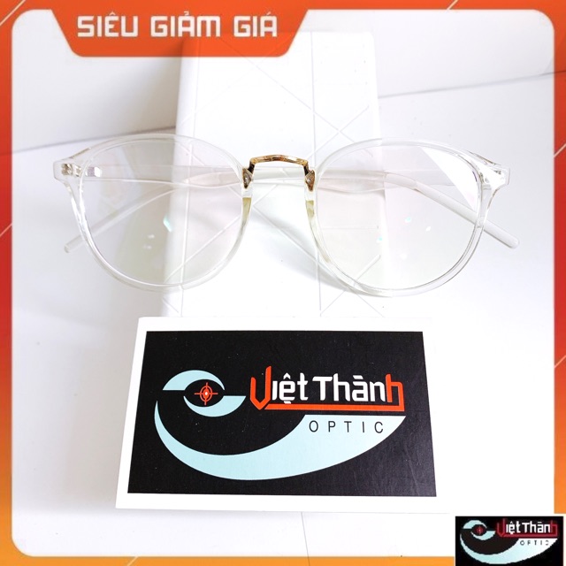 Gọng Kính Trong Suốt Kính Cận Tròn Màu Trắng Trong Kính Cận Ulzang Hot Hit