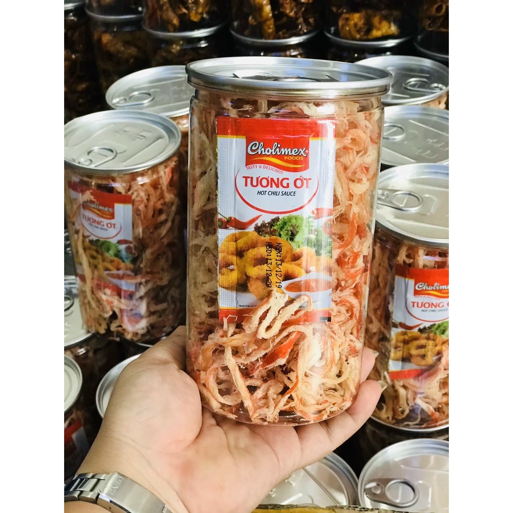 250 Gram Mực hấp dừa xé sợi (hũ pet)