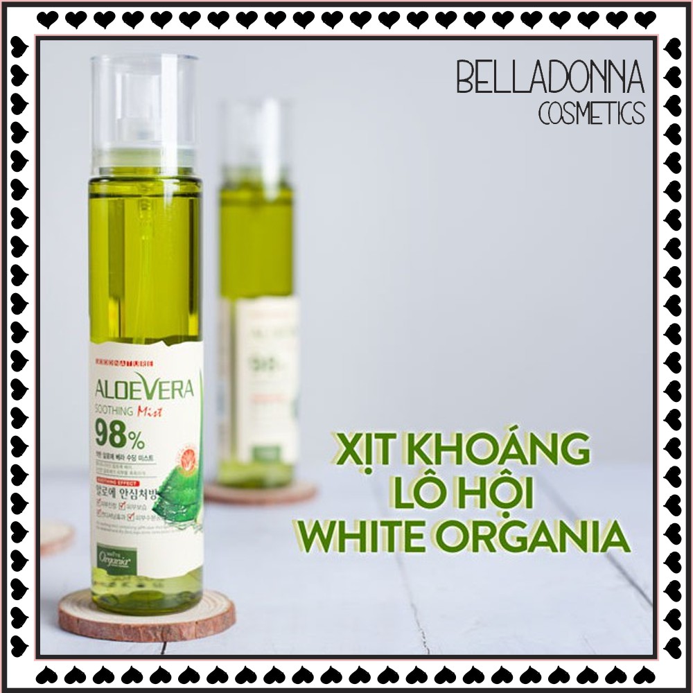 Bộ 2 Bình Xịt Khoáng Dưỡng Ẩm Từ Nha Đam White Organia Good Nature Aloe Vera Soothing Gel Mist 115ml X 2