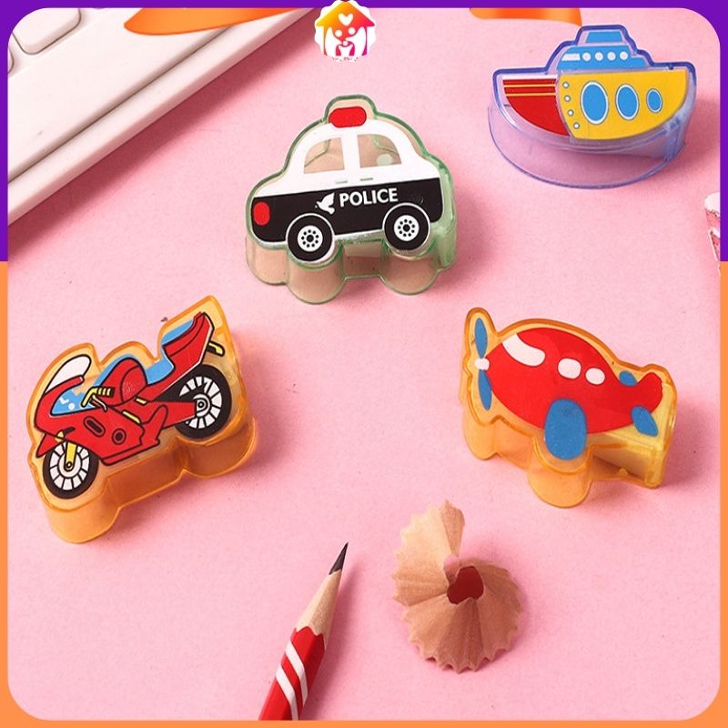 Gọt bút chì phương tiện giao thông đáng yêu cho bé