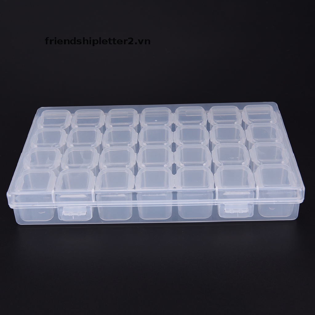 Hộp Nhựa Trong Suốt Với 28 Ngăn Đựng Trang Sức Tiện Dụng