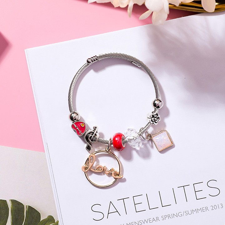 LH022 Vòng tay RETRO Bracelet Love Open Charm - Hợp kim cao cấp ko gỉ