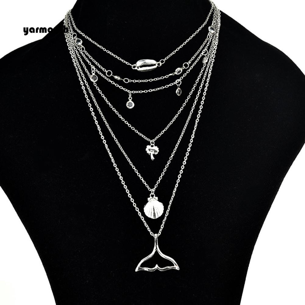 Vòng cổ NhiềU TầNg HìNh Vỏ Sò Cho Nữ