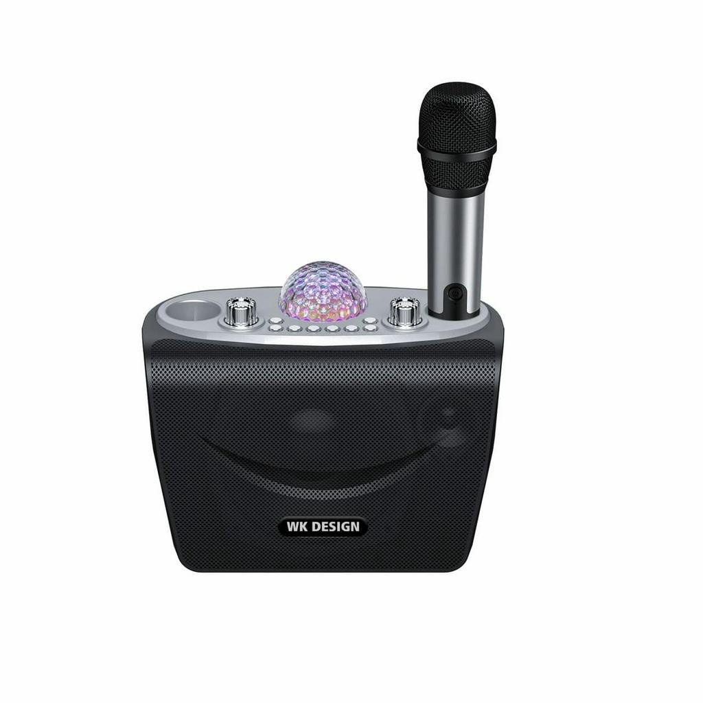 Loa Bluetooth WEKOME D19 Kèm 2 Mic Hát Có Đèn Led Quẩy Theo Nhạc