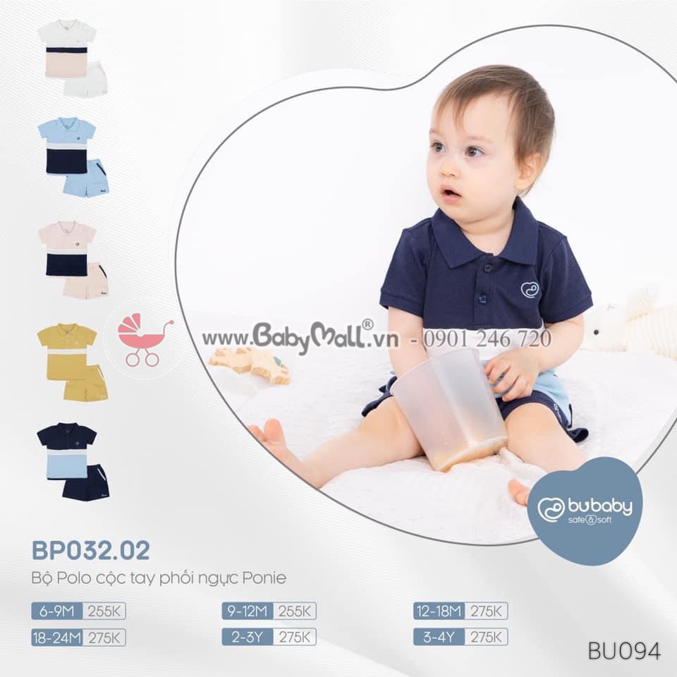 Bubaby Bộ polo áo cộc tay phối ngực Ponie BP032.02