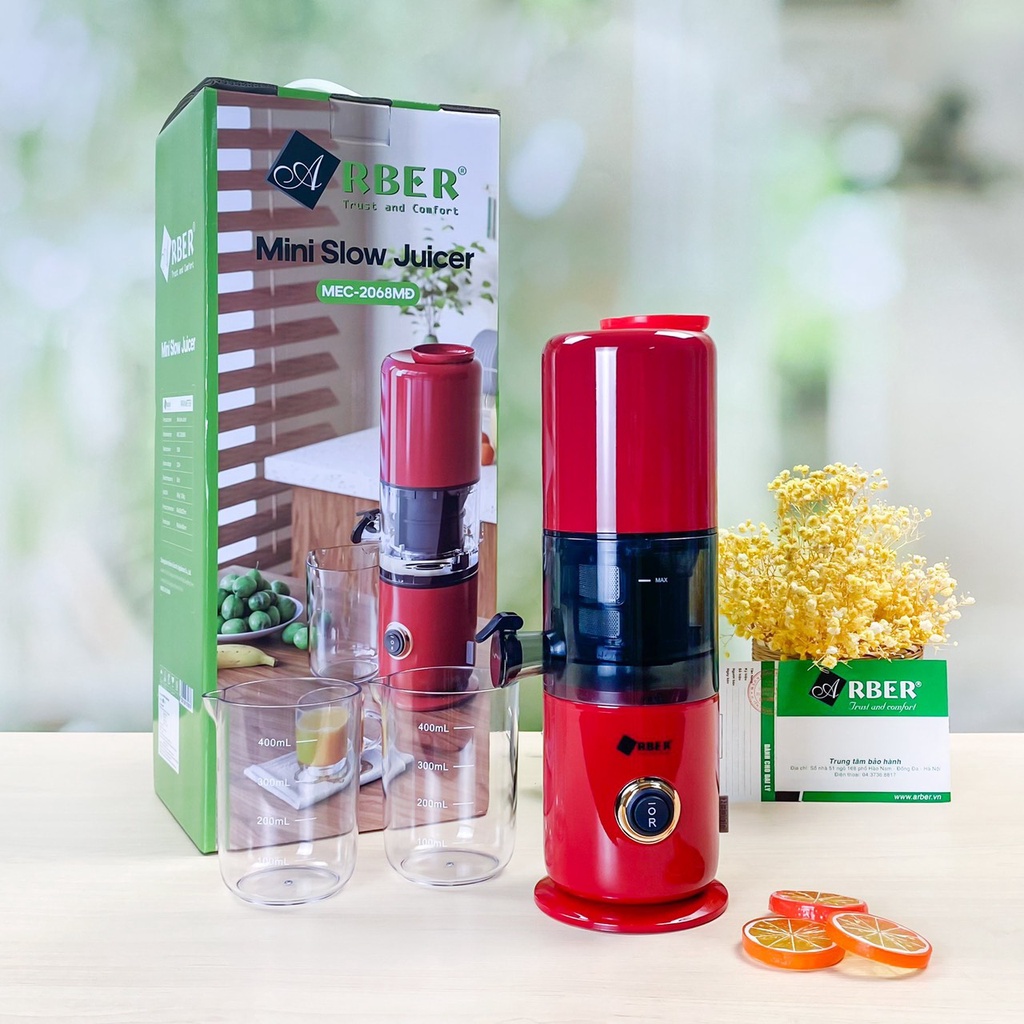 Máy ép chậm mini Arber MEC2068MD máy ép hoa quả mini thương hiệu Đức bảo hành 12 tháng chính hãng