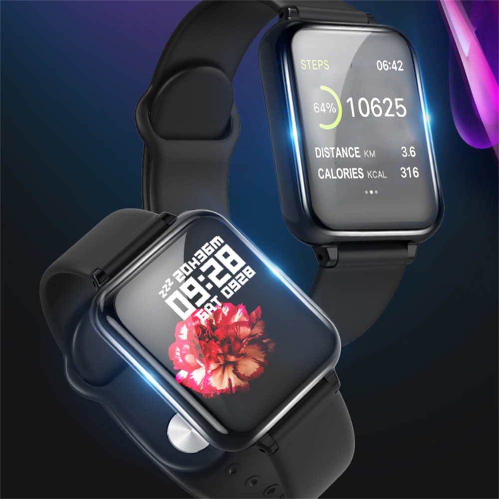 B57 Smart watch Bluetooth Waterproof WhatsApp Remind Heart Rate  Blood Pressure sleep Monitor Sports Fitness Tracker Men Women Wristwatch