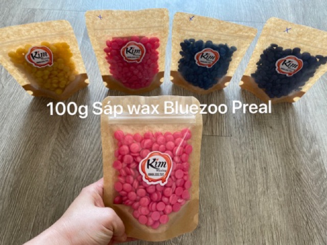 (Tặng que)100g Sáp wax lông Siêu dưỡng Bluezoo Preal Ánh nhũ | BigBuy360 - bigbuy360.vn