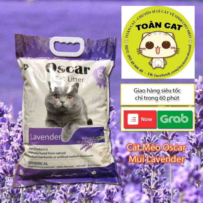 Cát vệ sinh cho mèo Oscar túi 8l- Cát Oscar