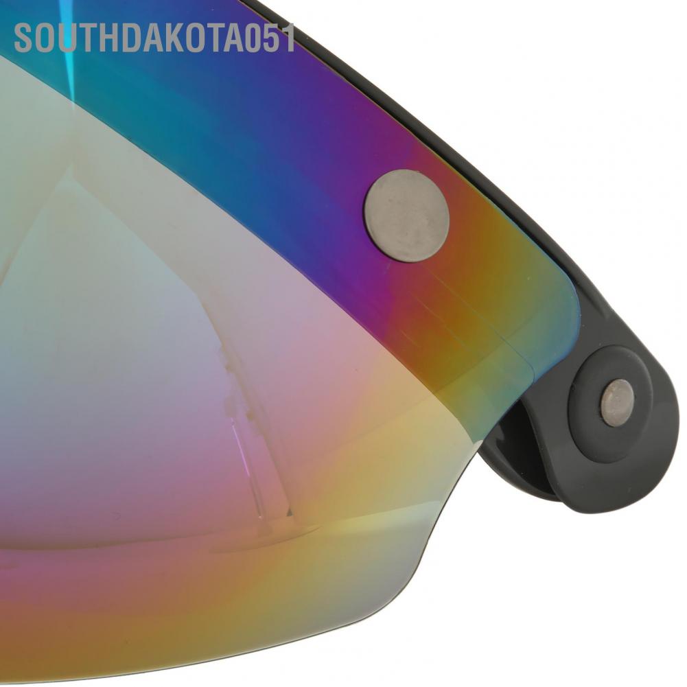 Hàng Sẵn Kính gắn mũ bảo hiểm 1/2 nữa đầu Visor chống gió Chống cát Phong cách cổ điển Xe máy với khóa điều chỉnh【Southdakota051】