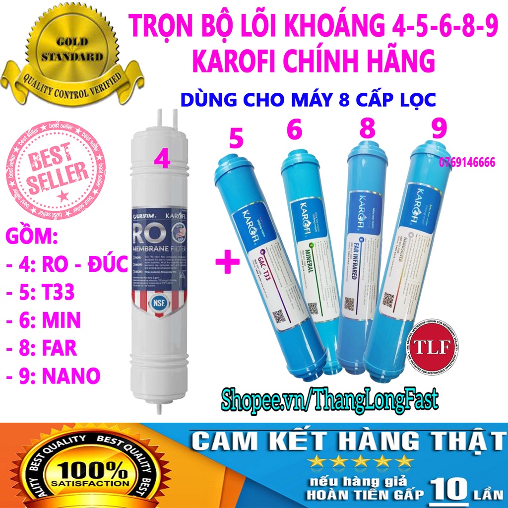 COMBO 4 LÕI KHOÁNG KAROFI SỐ 56-89 , GỒM T33-MIN-FAR-NANO