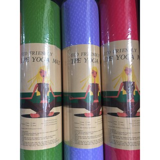 Thảm Yoga TPE Eco Friendly 2 lớp dày 6mm định tuyến (kèm túi)