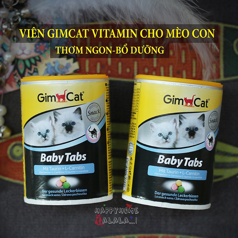 Gimcat Baby Tabs - Vitamin cho mèo con 240v / 85g siêu thơm ngon (nhập Đức)