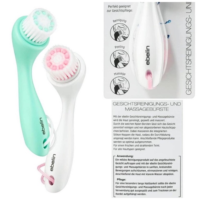 Cọ rửa mặt Ebelin Đức, cọ rửa mặt cầm tay tạo bọt sạch sâu tiện dụng - Shop Viloet