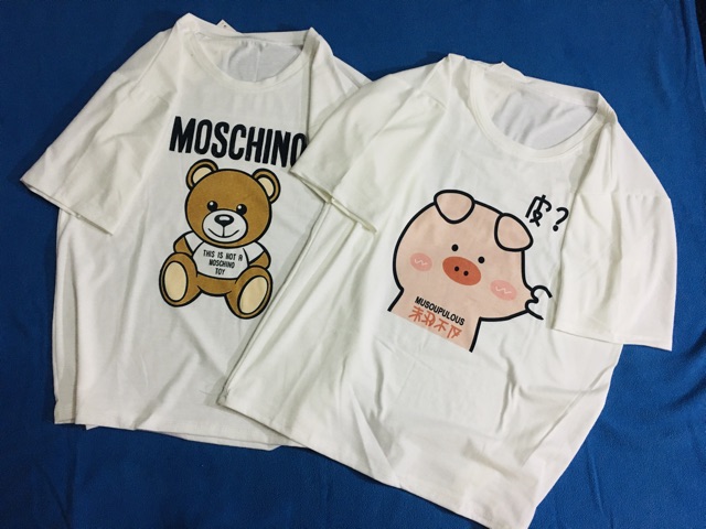 Áo Phông Freesize 45-60kg Hình Gấu Moschino | BigBuy360 - bigbuy360.vn