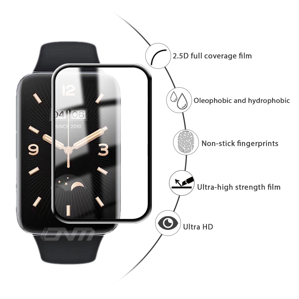Miếng Dán 5D Bảo Vệ Màn Hình Đồng Hồ Thông Minh Xiaomi Mi Band 7 Pro Miband 8 7 6 5 4