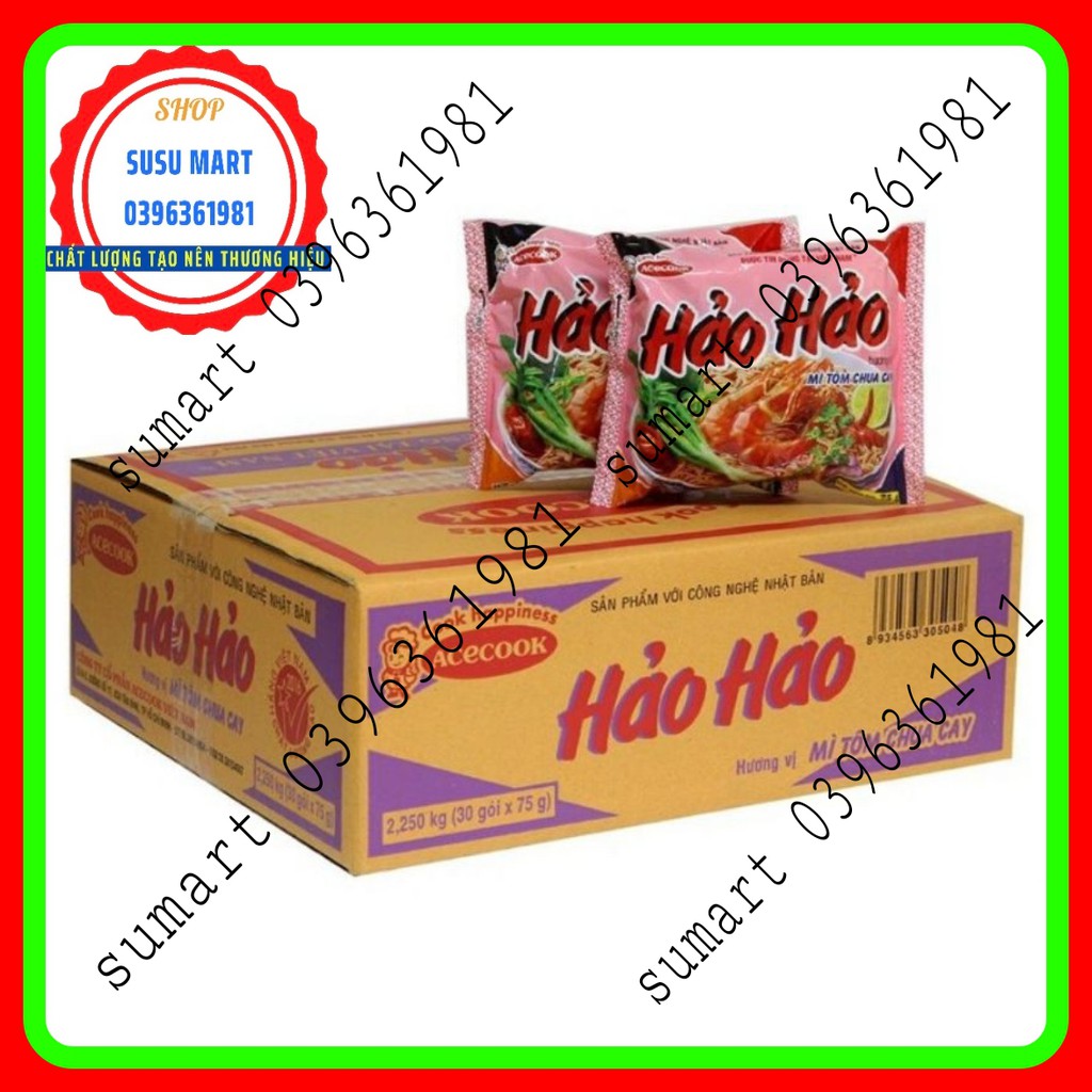 Thùng Mì Gói Hảo Hảo Hương Vị Tôm Chua Cay  x 75g