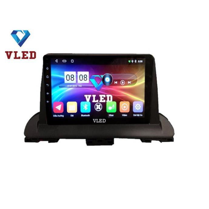 Bộ màn hình DVD Android VLED V5 cho xe KIA CERATO 2019, Kính với tấm nền IPS chống chói, Kính cường lực 2,5D chống vỡ