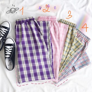 PLAID PANTS QUẦN CARO ỐNG RỘNG MÀU TÍM - QUẦN CARO SUÔNG RỘNG NAM NỮ