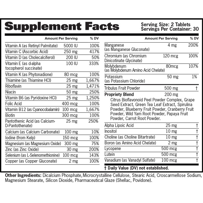 GAT Sport Men's Multi +Test bổ sung multivitamin kết hợp tribulus và boron