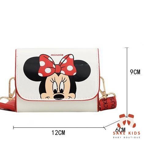 Túi hộp Mickey cho bé gái - Túi đeo bé gái có hình chuột Mini màu đen trắng MIN01