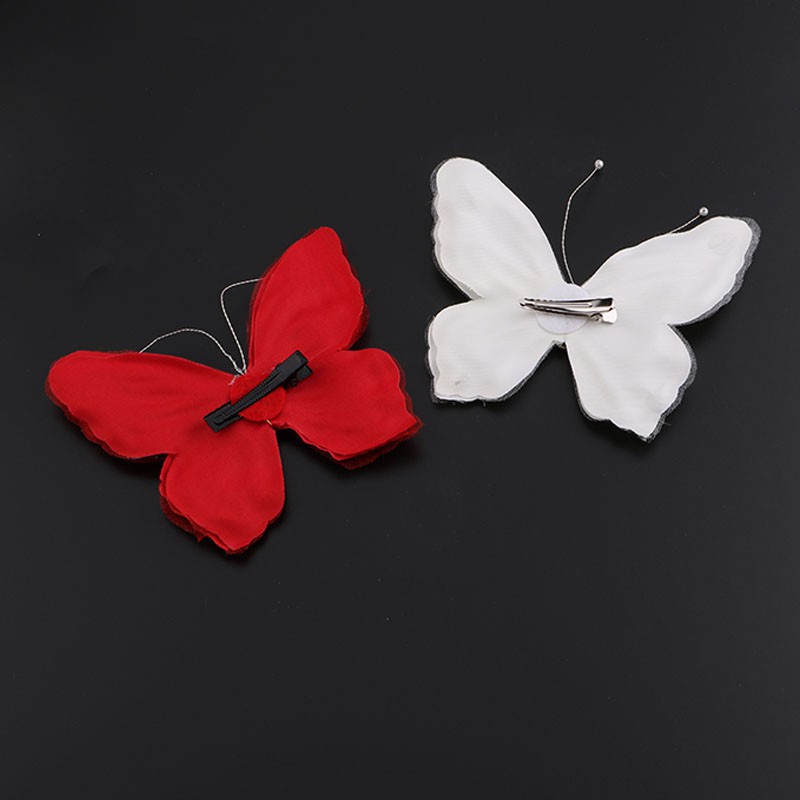 Trâm Cài Tóc Hình Bướm Bằng Ren Màu Trắng Cho Cô Dâu