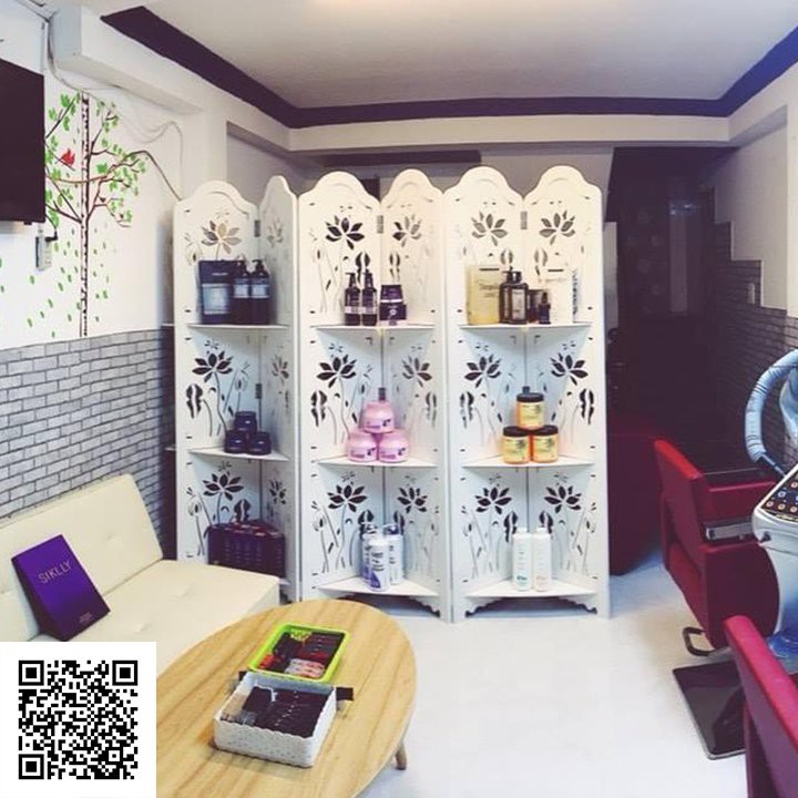 Bình phong có kệ trang trí họa tiết hoa sen bé GTS320 /  TẤM
