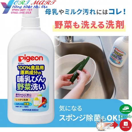 Nước rửa bình sữa Pigeon nội địa Nhật