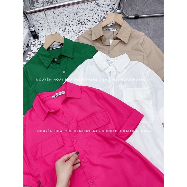 Váy sơ mi dáng dài vintage siêu xinh