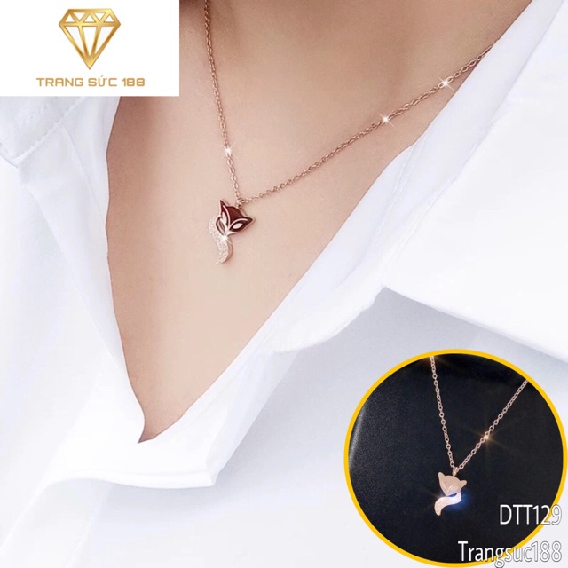 Dây chuyền titan hồ ly đuôi phun cát DTT129