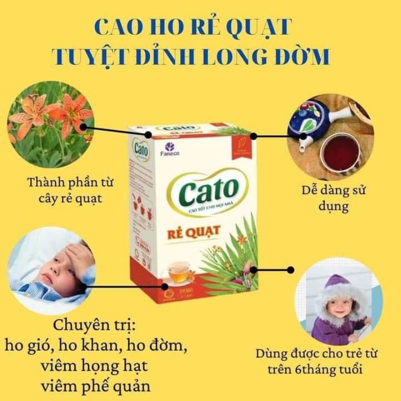 Cao rẻ quạt Faneco  dùng ho gió, ho khan, ho đờm, ho lâu ngày, long đờm