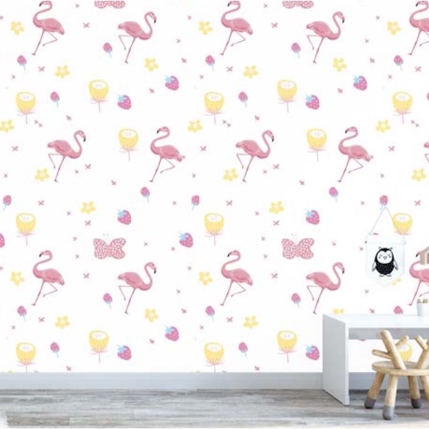 Decal giấy dán tường HẠC TRẮNG MỚI khổ 45cm keo sẵn