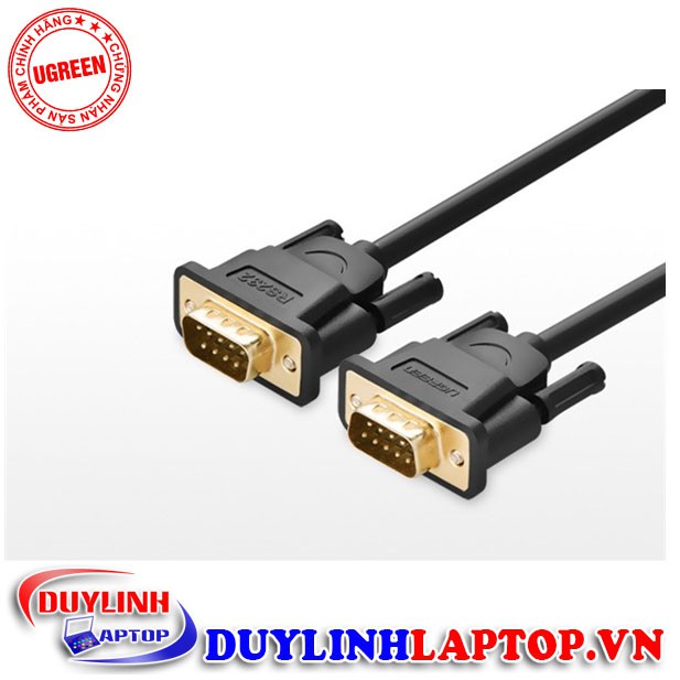 Cáp COM to COM (RS232 - DB9) chuẩn dương dài 2m chính hãng UGREEN 20154 - Cáp COM to COM chất lượng cao