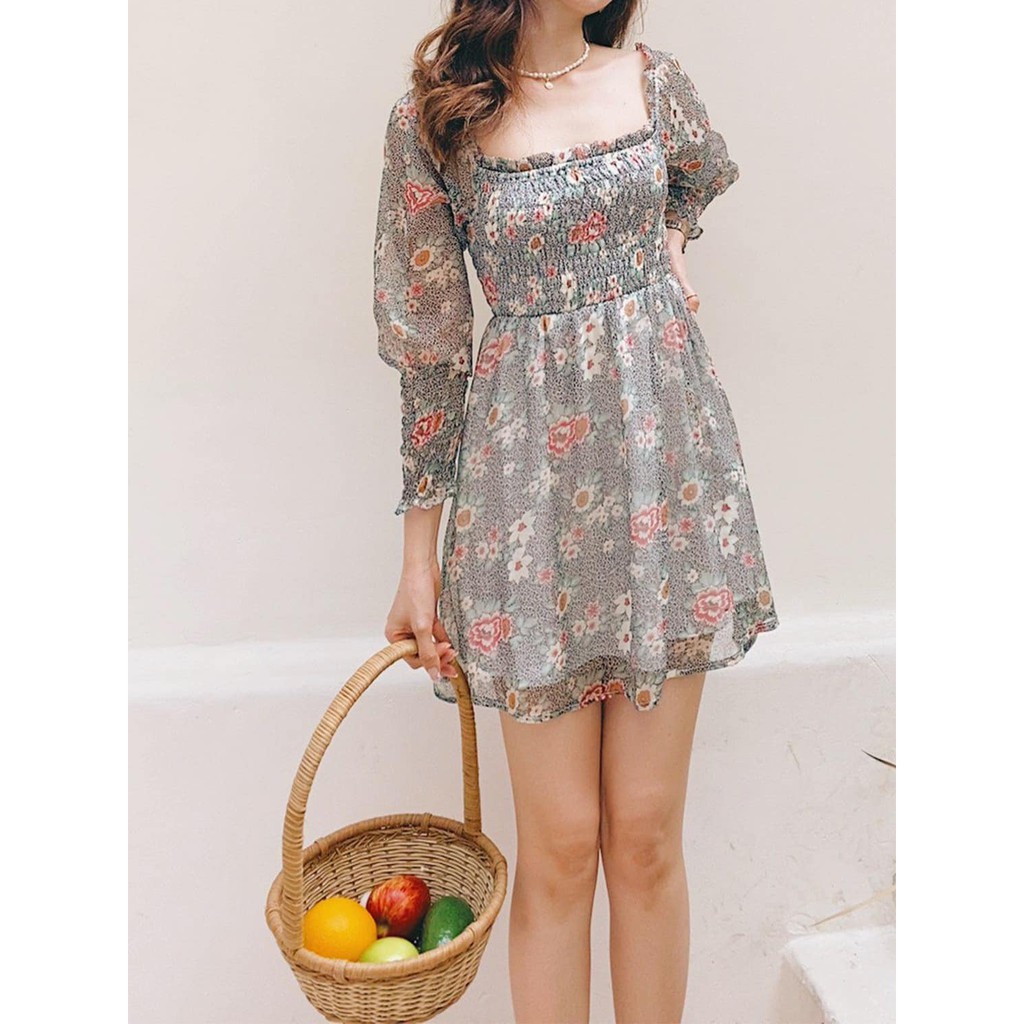 Đầm chun hoa Fenne Dress Gem Clothing SP060445