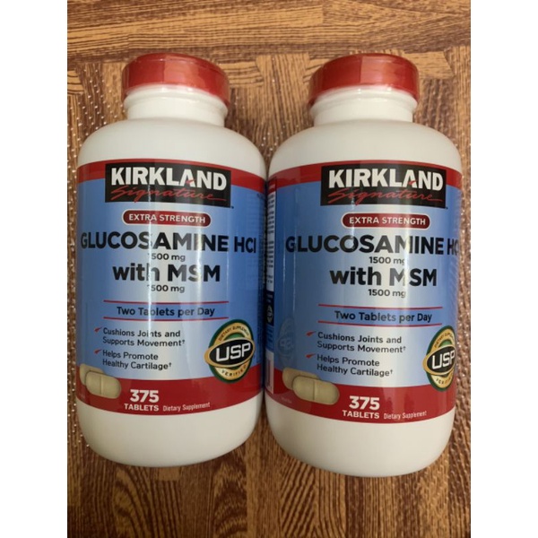 Viên uống Xương khớp Glucosamine HCL 1500mg with MSM 1500mg Kirkland 375 viên