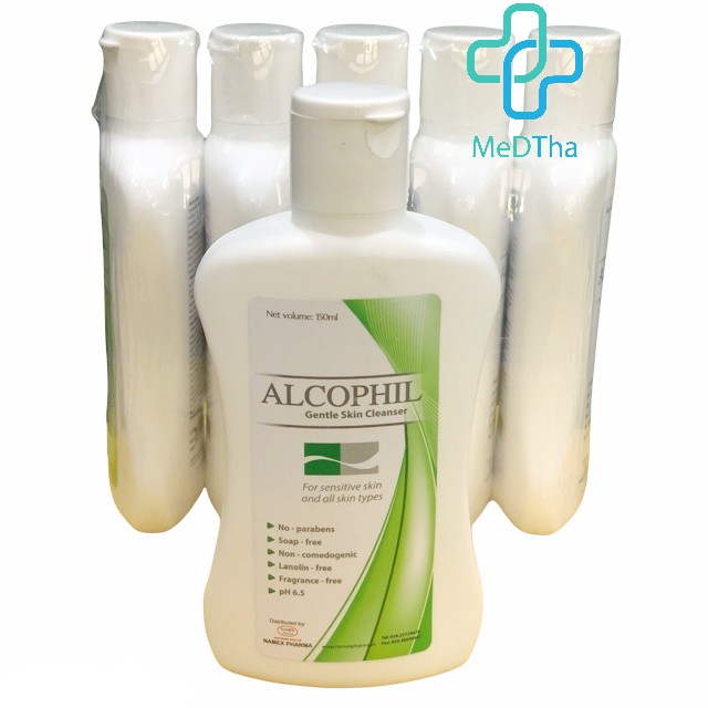 Sữa rửa mặt cho da dầu mụn Alcophil - Sữa rửa mặt cho da nhạy cảm, ngừa mụn, làm sạch da