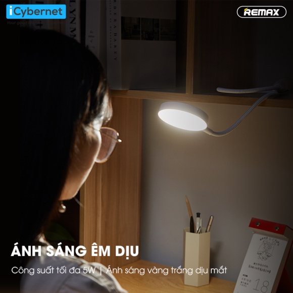 Đèn Led để bàn thông minh hàng chính hãng 1200mAh Remax RTL01 ICYBERNET