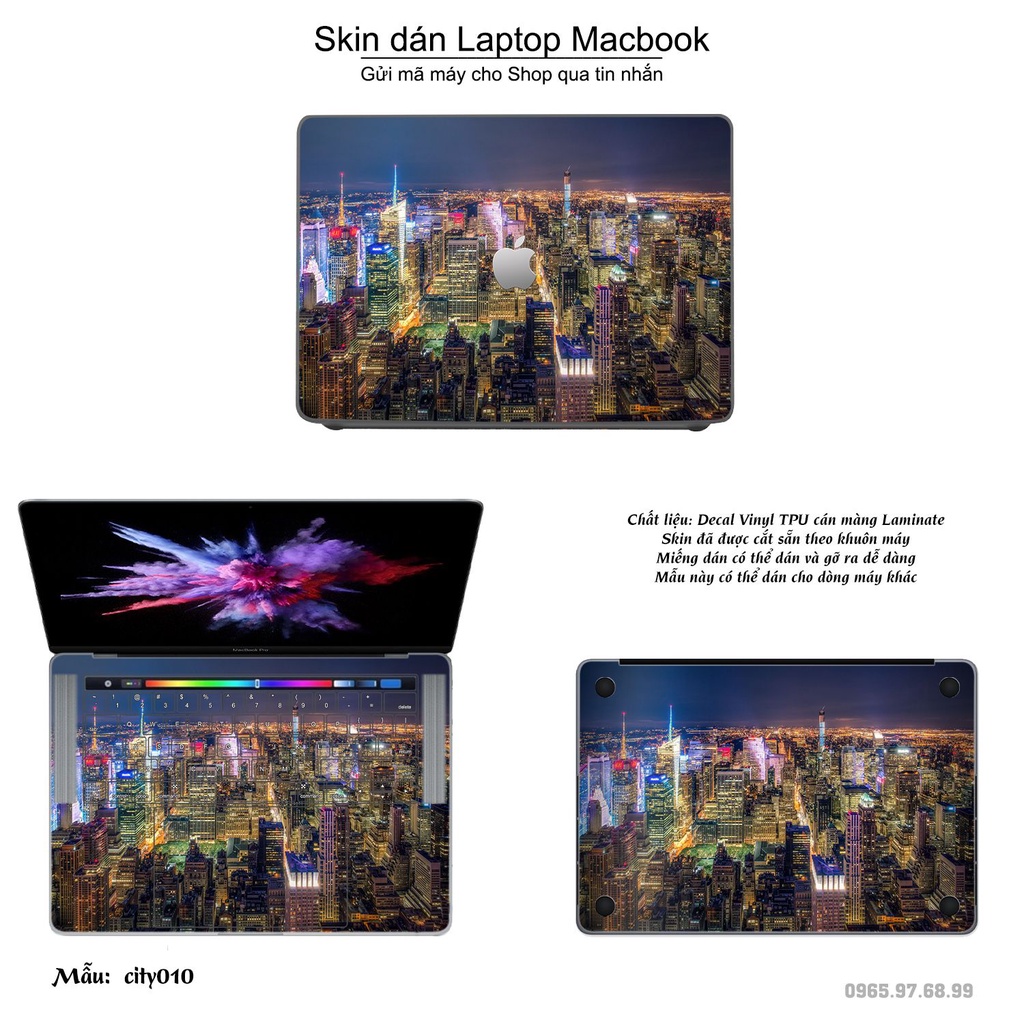 Skin dán Macbook mẫu thành phố (đã cắt sẵn, inbox mã máy cho shop)