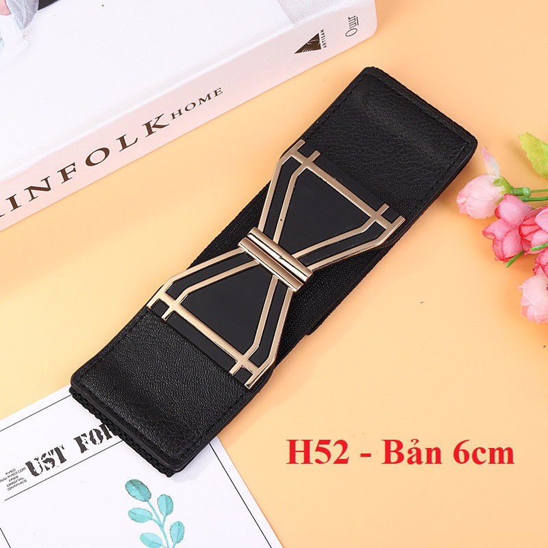 Đai váy Belt nơ xinh Dây chun co giãn Bản 6cm H52