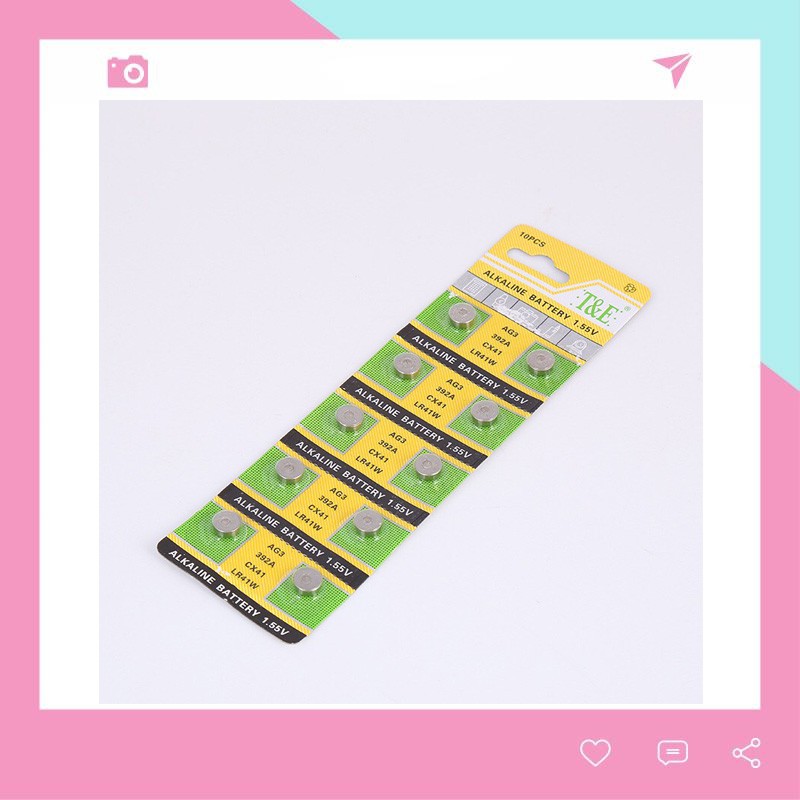 Pin đồng hồ đeo tay cúc áo LR44 AG13 LR41 AG3 CR2032