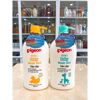 Sữa tắm gội Pigeon Baby Wash 2in1 Mẫu Mới