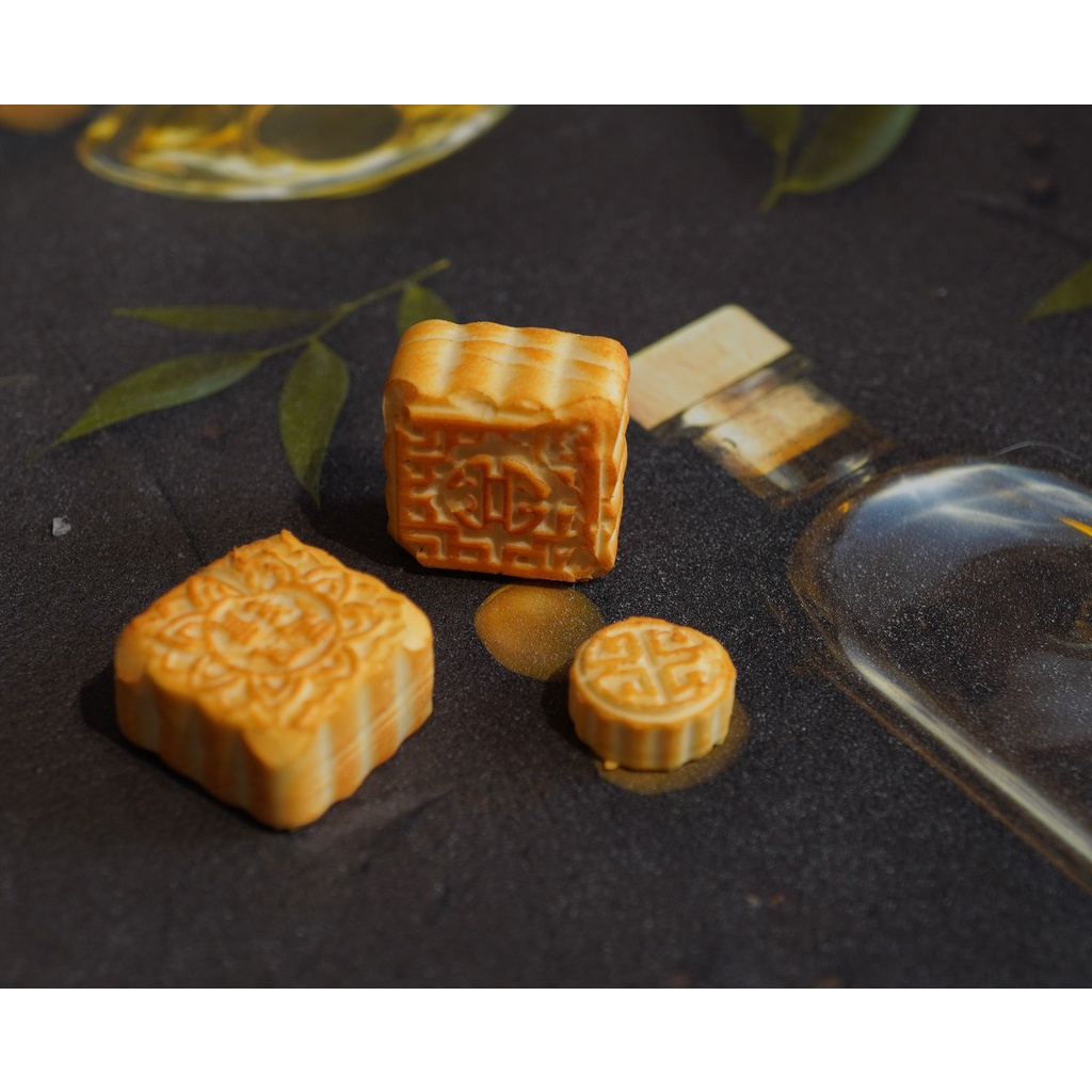 Khuôn silicone trong dẻo nặn đất sét đồ ăn mini nhà búp bê mô hình thức ăn minifood dollhouse bánh trung thu bánh dứa