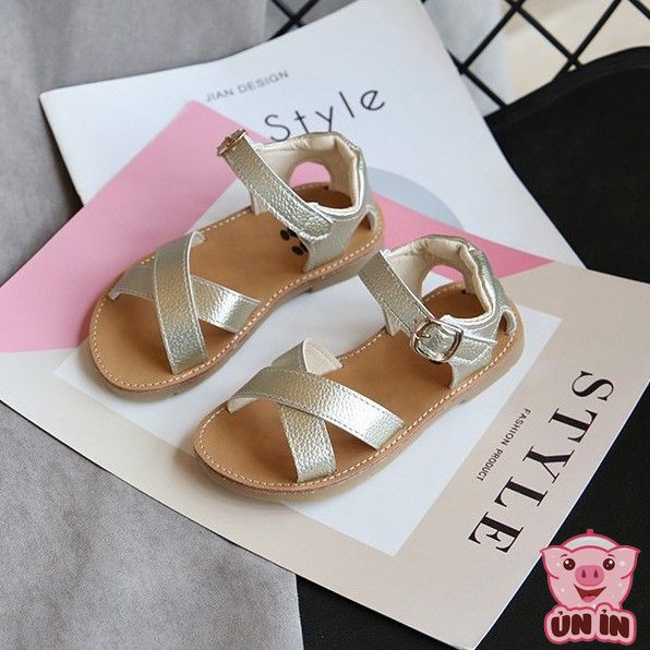 Dép Sandal bé gái ❤️FREESHIP❤️ Sandal quai chéo da mềm hàng chính hãng MG baby phong cách Hàn Quốc cho bé M501