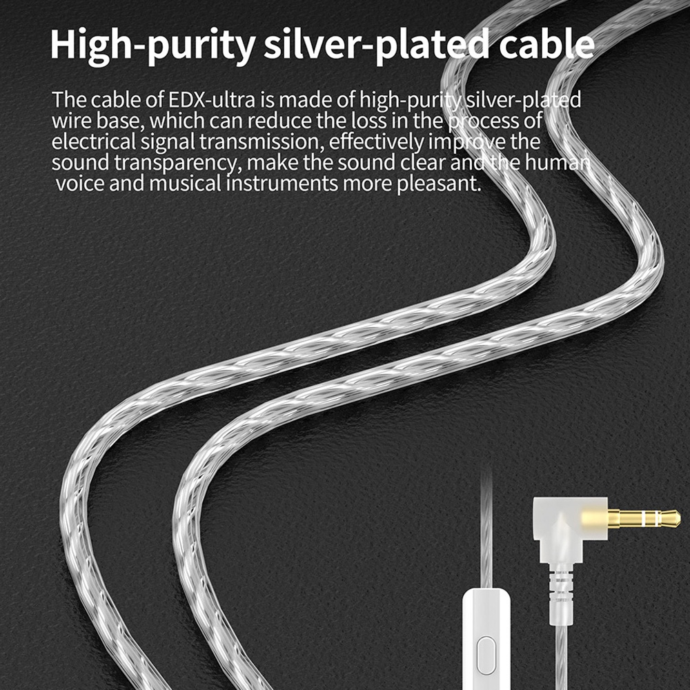 Tai nghe nhét tai FAAEAL KZ EDX-Ultra Bass HiFi chất liệu dây bằng kim loại âm thanh siêu trầm chất lượng cao