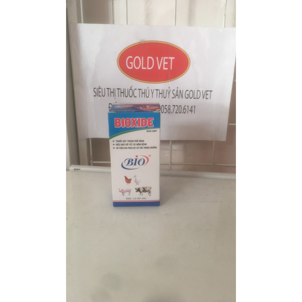 [ Giá rẻ] BIOXIDE [ 1 chai x 60 ml] phun xịt sát trùng chuồng trại trong chăn nuôi